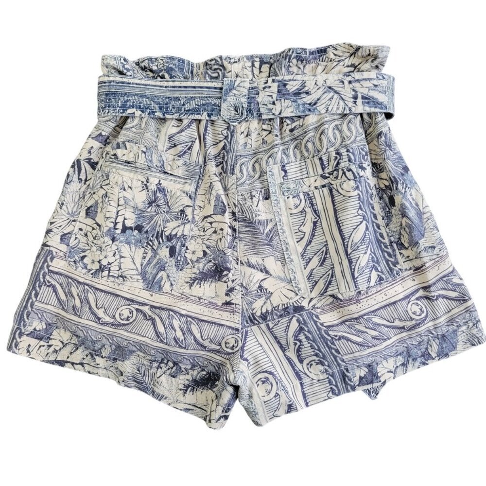 Pam & Gela Blue and White Patterned Shorts - Picture 2 of 7